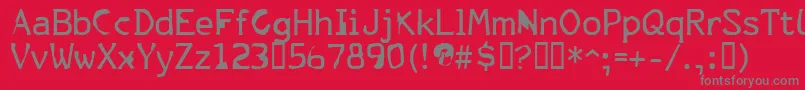 FkrParklife Font – Gray Fonts on Red Background