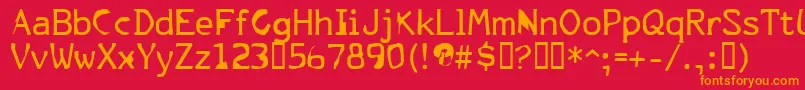 FkrParklife Font – Orange Fonts on Red Background