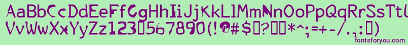 FkrParklife Font – Purple Fonts on Green Background