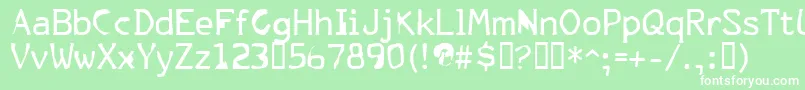 FkrParklife Font – White Fonts on Green Background