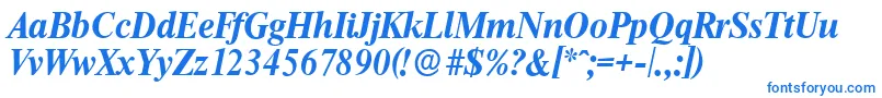 Шрифт ThamesserialBolditalic – синие шрифты
