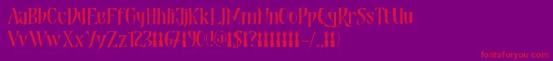 ShadowfieldDemo Font – Red Fonts on Purple Background