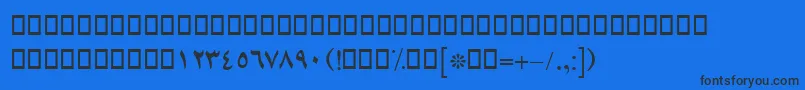 BLotusBold Font – Black Fonts on Blue Background