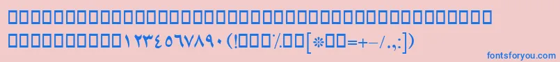 Police BLotusBold – polices bleues sur fond rose