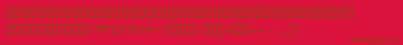BLotusBold Font – Brown Fonts on Red Background