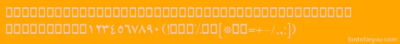 BLotusBold-Schriftart – Rosa Schriften auf orangefarbenem Hintergrund