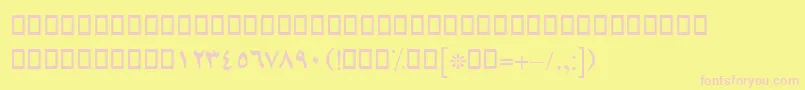 BLotusBold Font – Pink Fonts on Yellow Background