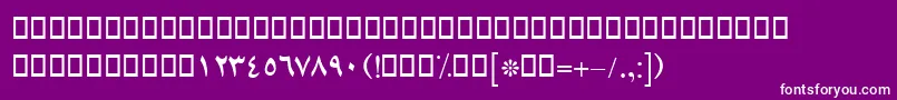 BLotusBold-Schriftart – Weiße Schriften auf violettem Hintergrund