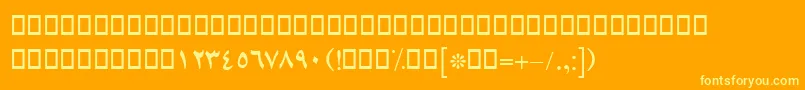 BLotusBold-Schriftart – Gelbe Schriften auf orangefarbenem Hintergrund