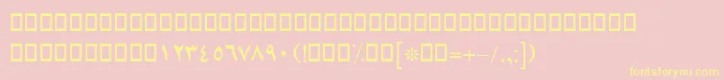 BLotusBold Font – Yellow Fonts on Pink Background