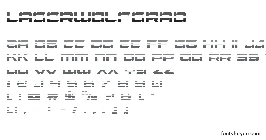 characters of laserwolfgrad font, letter of laserwolfgrad font, alphabet of  laserwolfgrad font