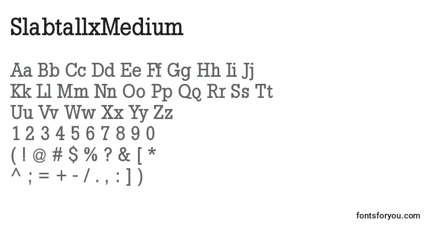characters of slabtallxmedium font, letter of slabtallxmedium font, alphabet of  slabtallxmedium font