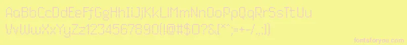 Dited Font – Pink Fonts on Yellow Background