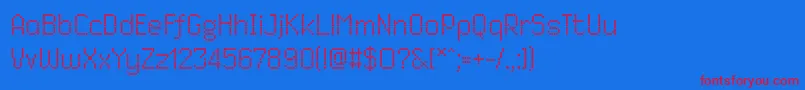 Dited Font – Red Fonts on Blue Background