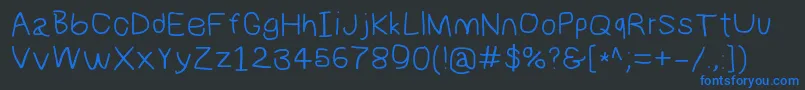 Numbbunnywide Font – Blue Fonts on Black Background