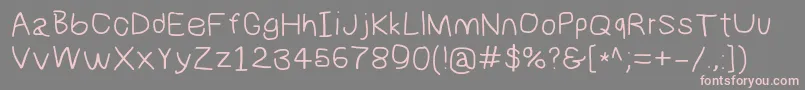 Numbbunnywide Font – Pink Fonts on Gray Background