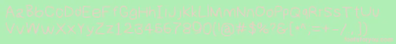 Numbbunnywide Font – Pink Fonts on Green Background