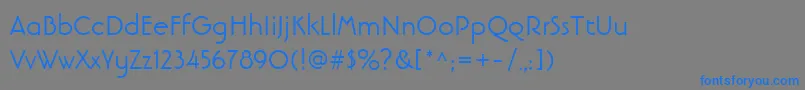 LinotypebanjomantextRoman-Schriftart – Blaue Schriften auf grauem Hintergrund
