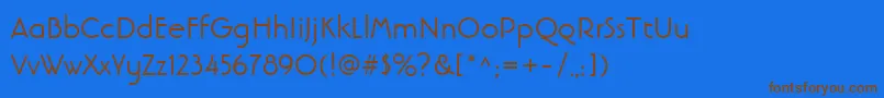 LinotypebanjomantextRoman Font – Brown Fonts on Blue Background