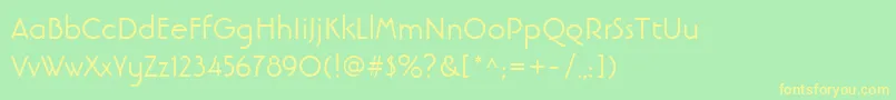 LinotypebanjomantextRoman Font – Yellow Fonts on Green Background