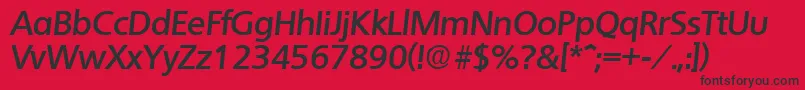 QuebecDemiboldita Font – Black Fonts on Red Background