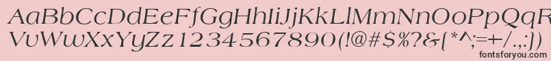 フォントAlmeriaItalic – ピンクの背景に黒い文字