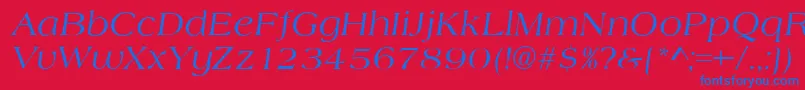 AlmeriaItalic Font – Blue Fonts on Red Background