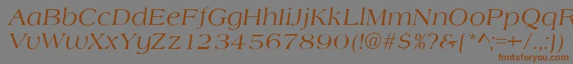 Шрифт AlmeriaItalic – коричневые шрифты на сером фоне