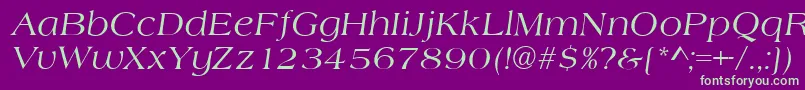 AlmeriaItalic Font – Green Fonts on Purple Background