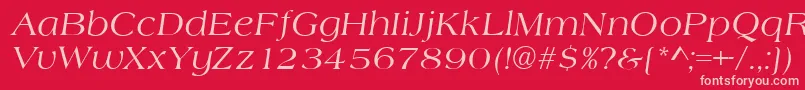 フォントAlmeriaItalic – 赤い背景にピンクのフォント