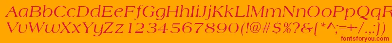 AlmeriaItalic Font – Red Fonts on Orange Background