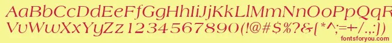AlmeriaItalic Font – Red Fonts on Yellow Background