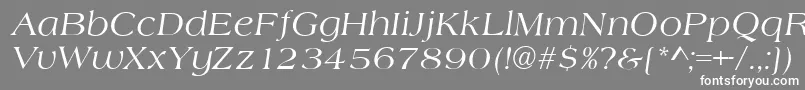 フォントAlmeriaItalic – 灰色の背景に白い文字