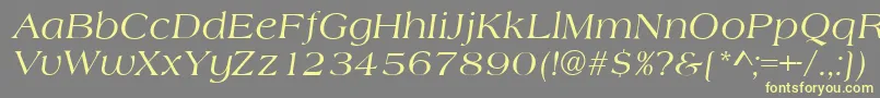 Шрифт AlmeriaItalic – жёлтые шрифты на сером фоне