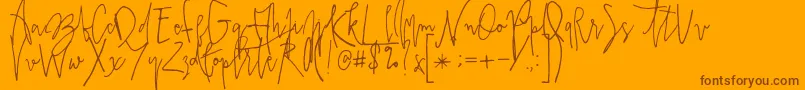 En savoir plus sur la police Prestigescriptalt Police Prestigescriptalt – polices brunes sur fond orange