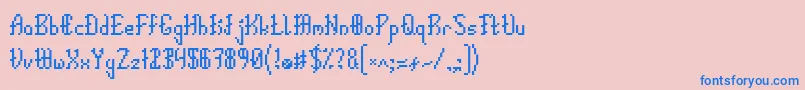 EpicCalligraphy Font – Blue Fonts on Pink Background