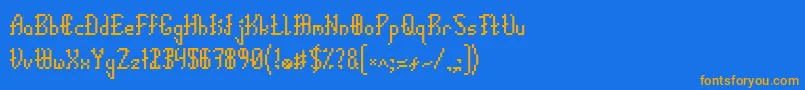EpicCalligraphy Font – Orange Fonts on Blue Background