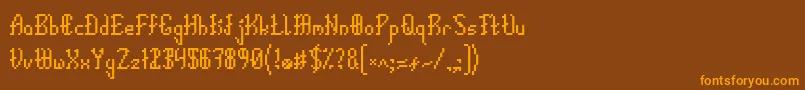 EpicCalligraphy Font – Orange Fonts on Brown Background