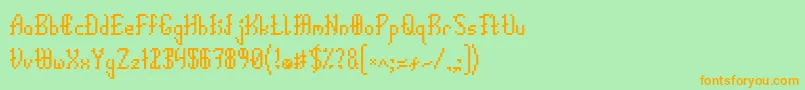 Шрифт EpicCalligraphy – оранжевые шрифты на зелёном фоне