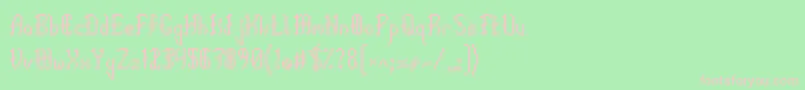 EpicCalligraphy Font – Pink Fonts on Green Background