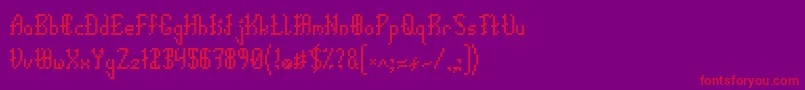 フォントEpicCalligraphy – 紫の背景に赤い文字