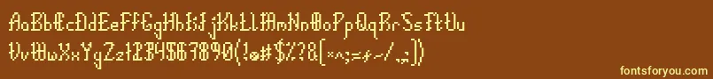 EpicCalligraphy Font – Yellow Fonts on Brown Background