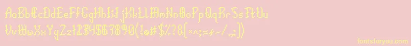 EpicCalligraphy-Schriftart – Gelbe Schriften auf rosa Hintergrund