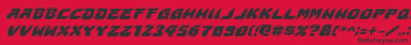 Astropolisai Font – Black Fonts on Red Background