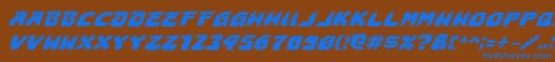 Astropolisai Font – Blue Fonts on Brown Background