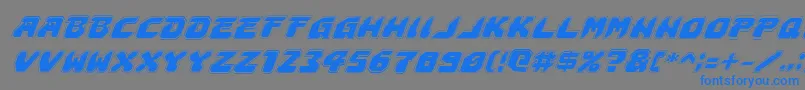 Astropolisai Font – Blue Fonts on Gray Background