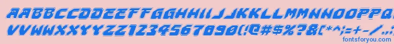Astropolisai Font – Blue Fonts on Pink Background