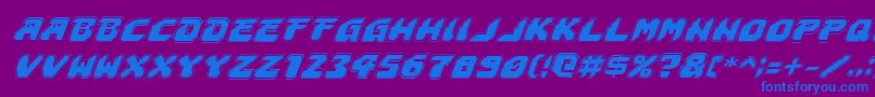 Astropolisai Font – Blue Fonts on Purple Background
