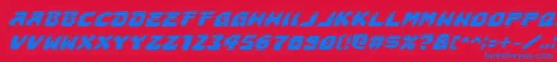 Astropolisai Font – Blue Fonts on Red Background