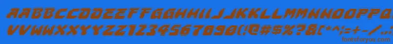 Astropolisai Font – Brown Fonts on Blue Background